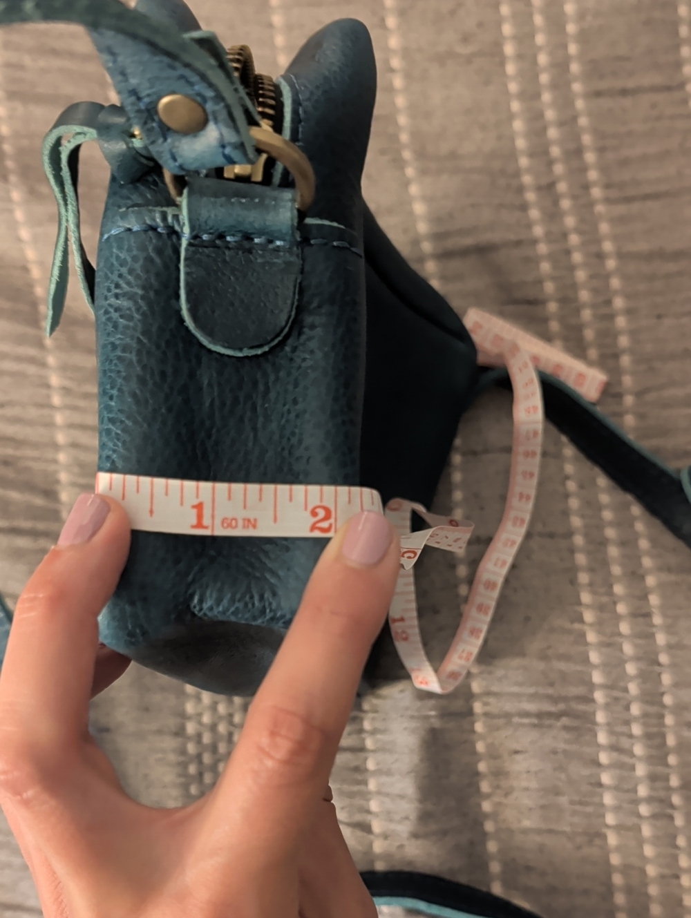 NWOT Portland Leather Large Camera Bag - OG Lagoon - Picture 6 of 6